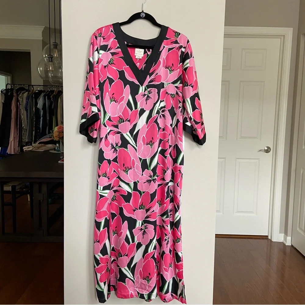 Kate Spade Floral Maxi Dress, Kimono Style, size M‎